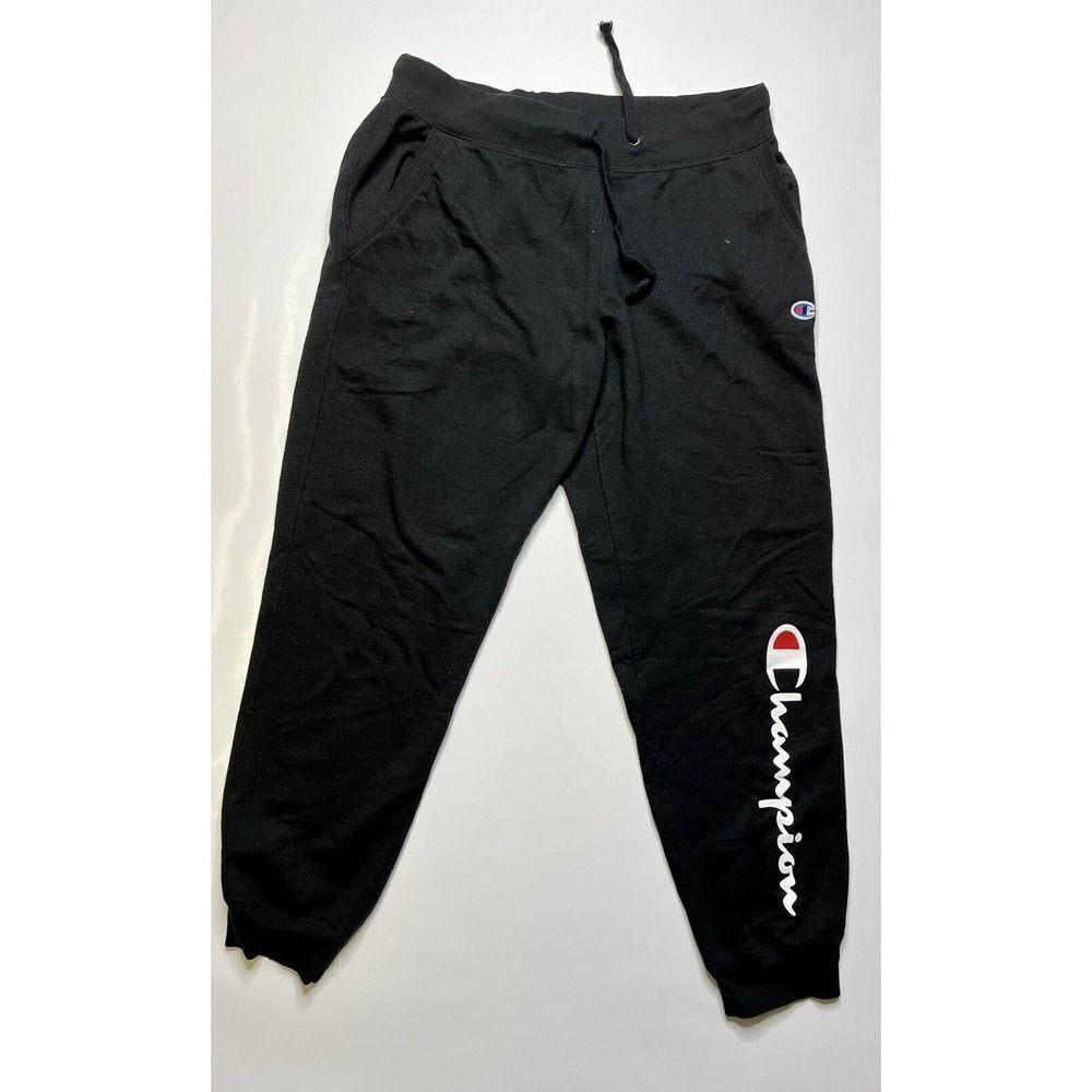Champion Activewear Black Drawstring Sweat Pants Excellent Condition size Large